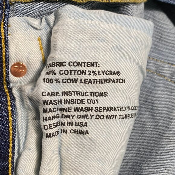 Purple Jeans P001 Pre-Distressed Dark Denim Size 32x34 - Picture 6 of 12